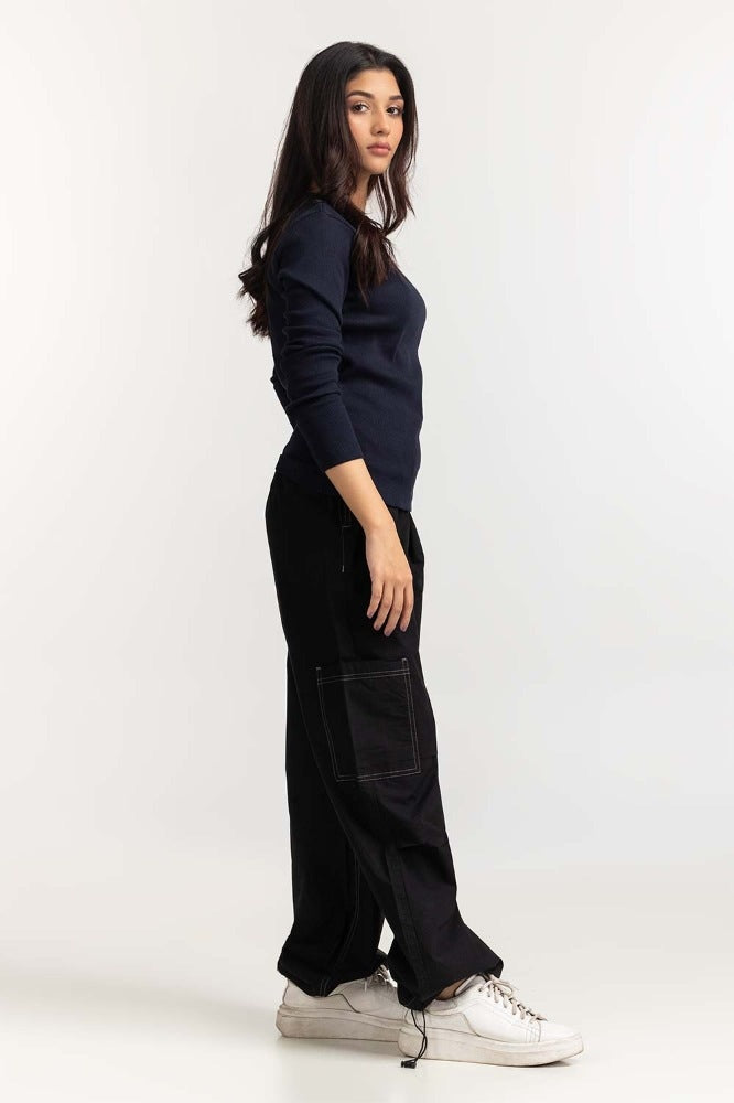 Navy Blue Basic Knitted Top WM-KTP-WS23-220N