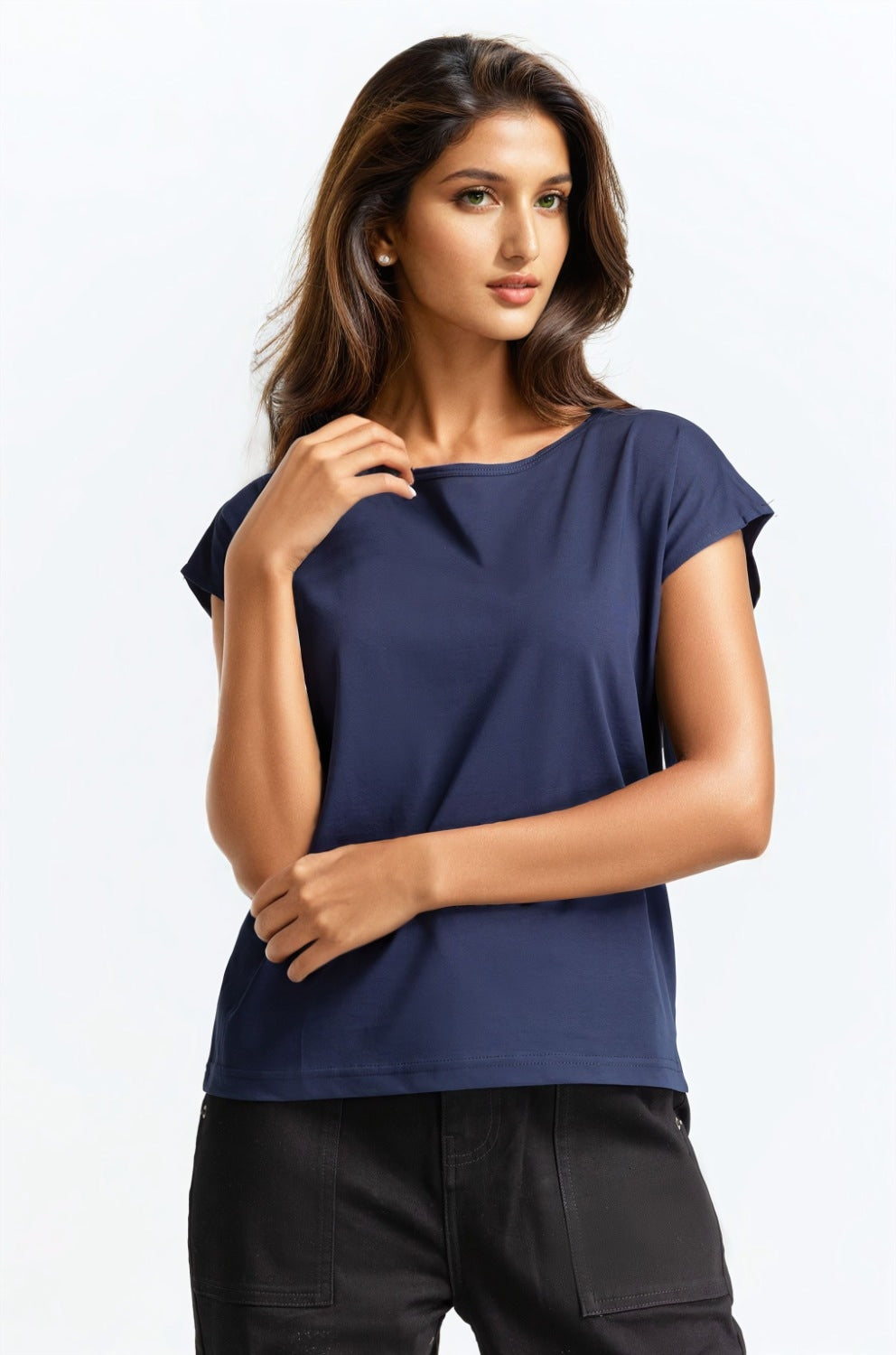 Navy Blue Basic Top WM-KTP-SS24-006