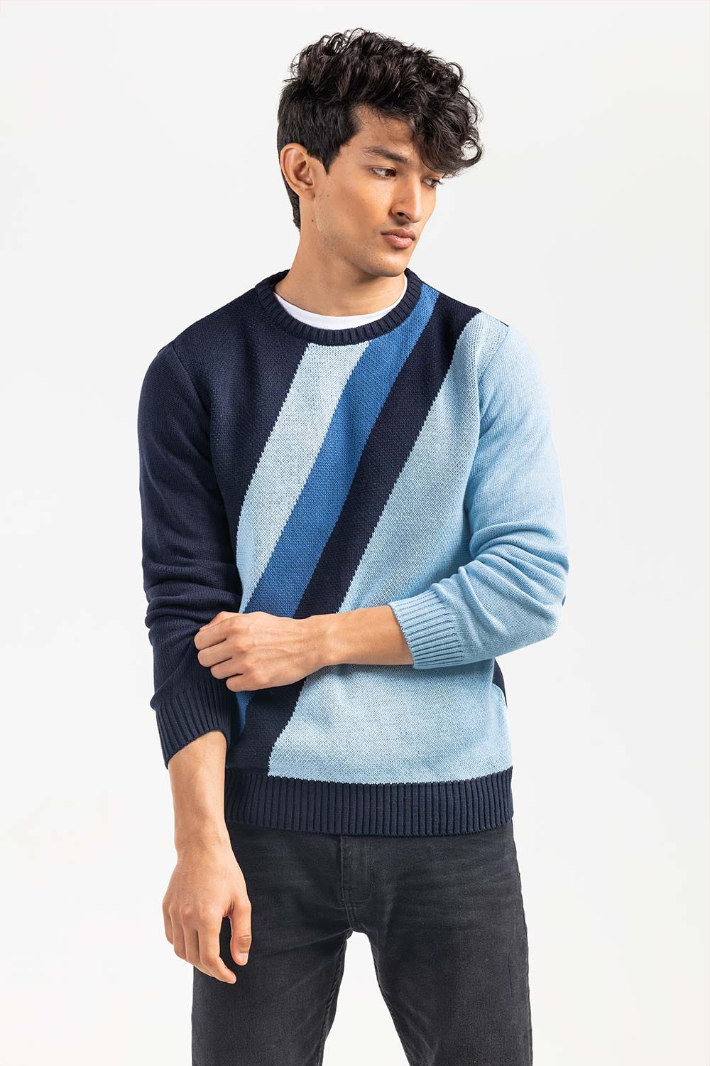 Navy Blue Fashion Sweater FS-SWT-FD-348-01