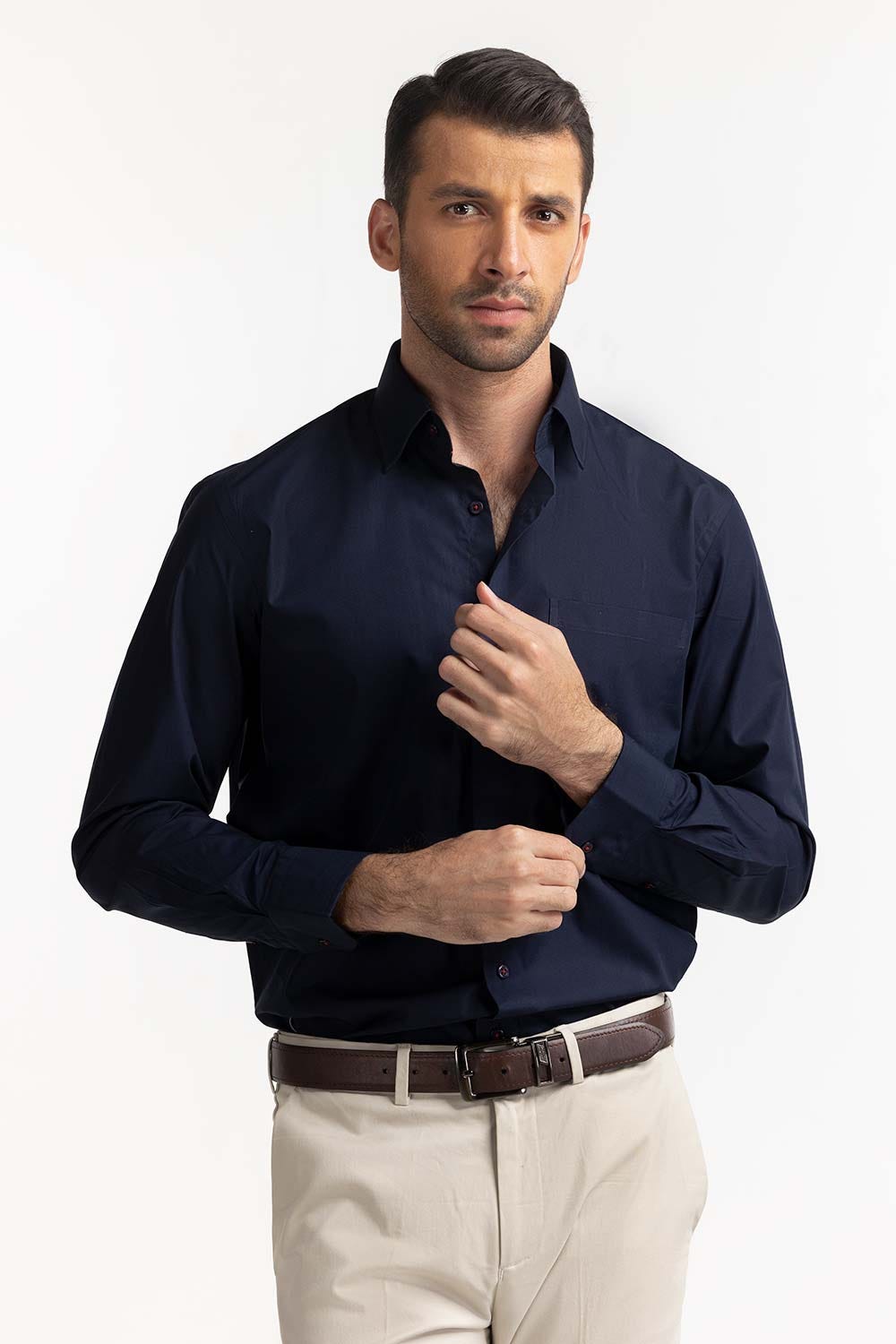 Navy Blue Formal Shirt MN-FS-PD24-002