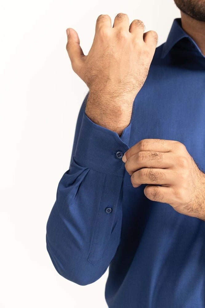Navy Blue Formal Shirt MN-FS-PD24-008