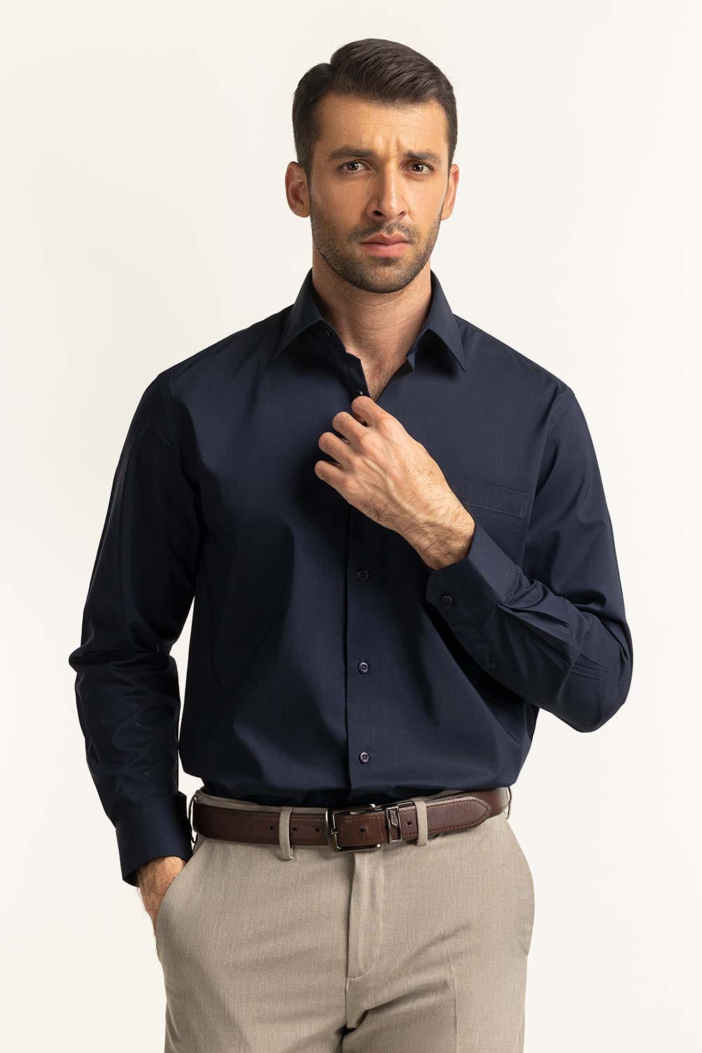 Navy Blue Formal Shirt MN-FS-PD24-037