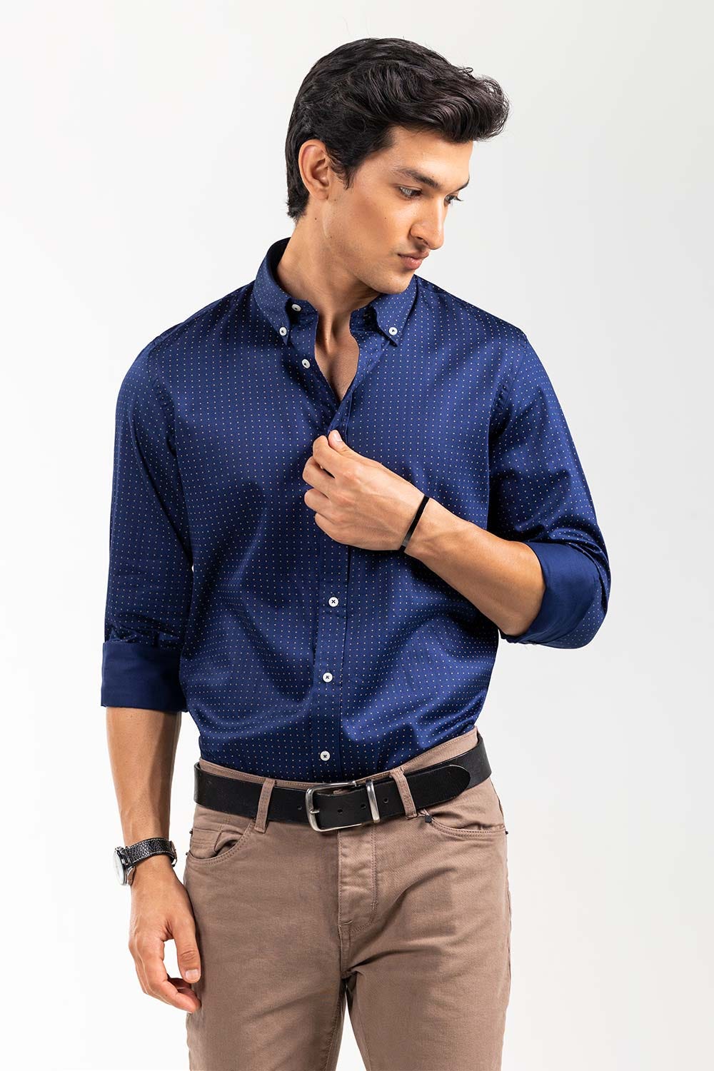 Navy Blue Smart Casual Shirt CM-YD-2896 SC