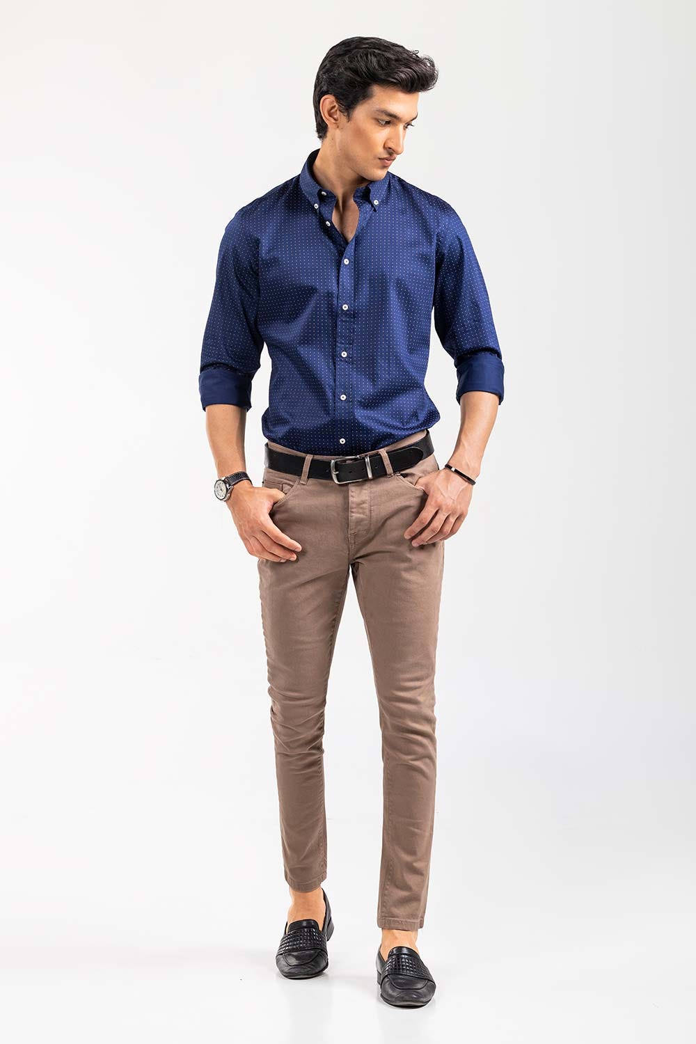 Navy Blue Smart Casual Shirt CM-YD-2896 SC