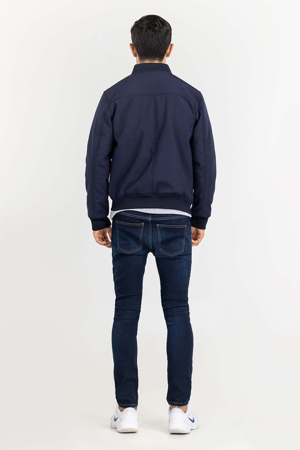 Navy Bomber Jacket JKT-WOV22-009