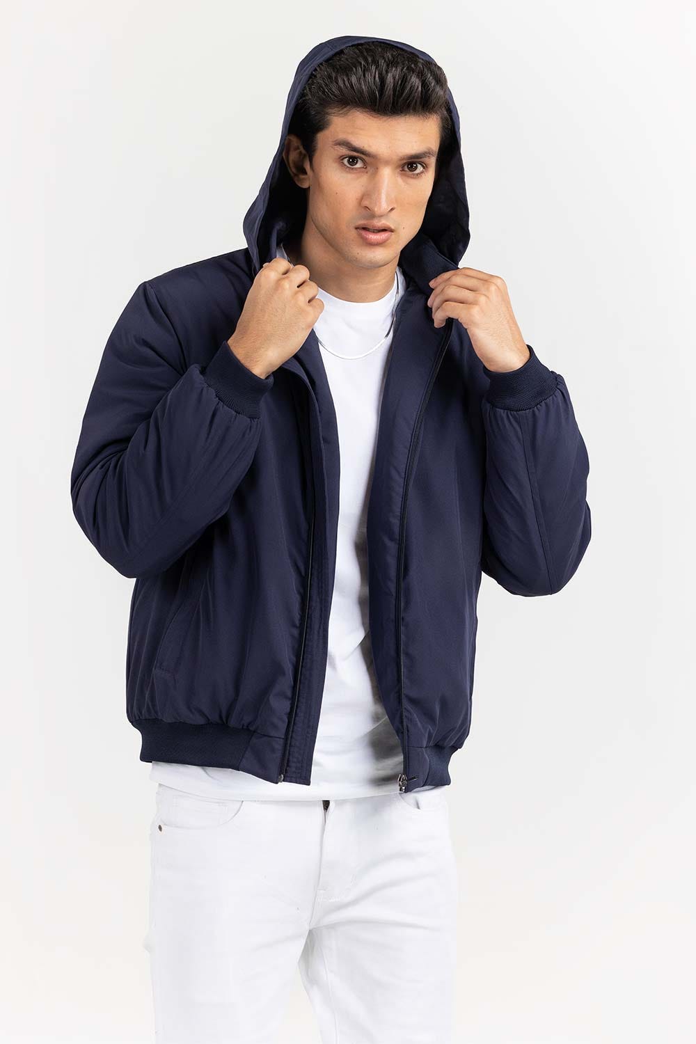 Navy Bomber Jacket JKT-WOV22-030