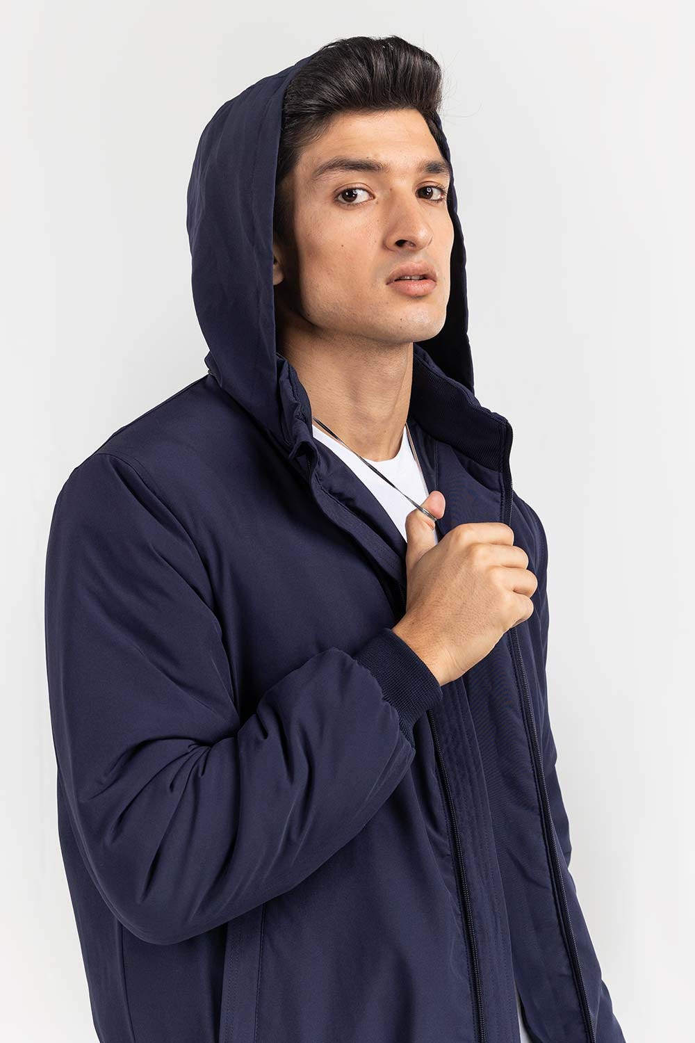 Navy Bomber Jacket JKT-WOV22-030