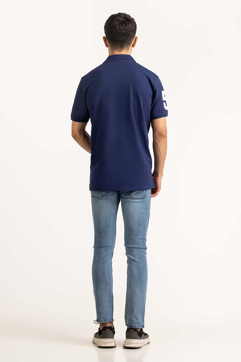 Navy Embroidered Polo PS-FPK23-182