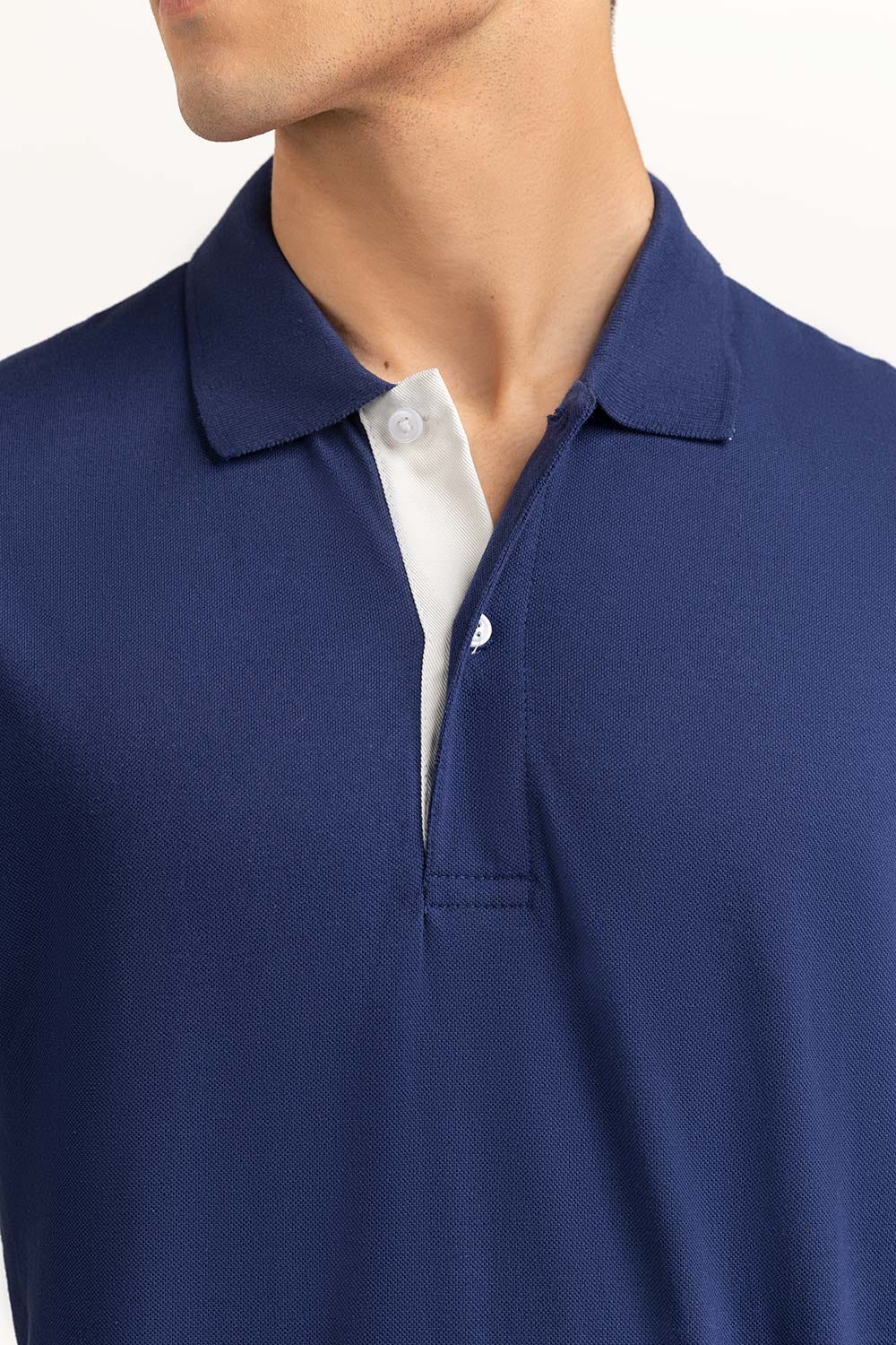 Navy Embroidered Polo PS-FPK23-182