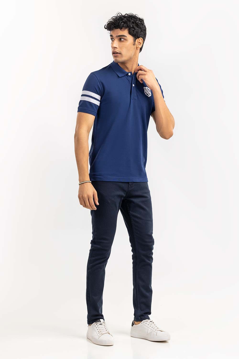 Navy Fashion Polo PS-FPK22-028