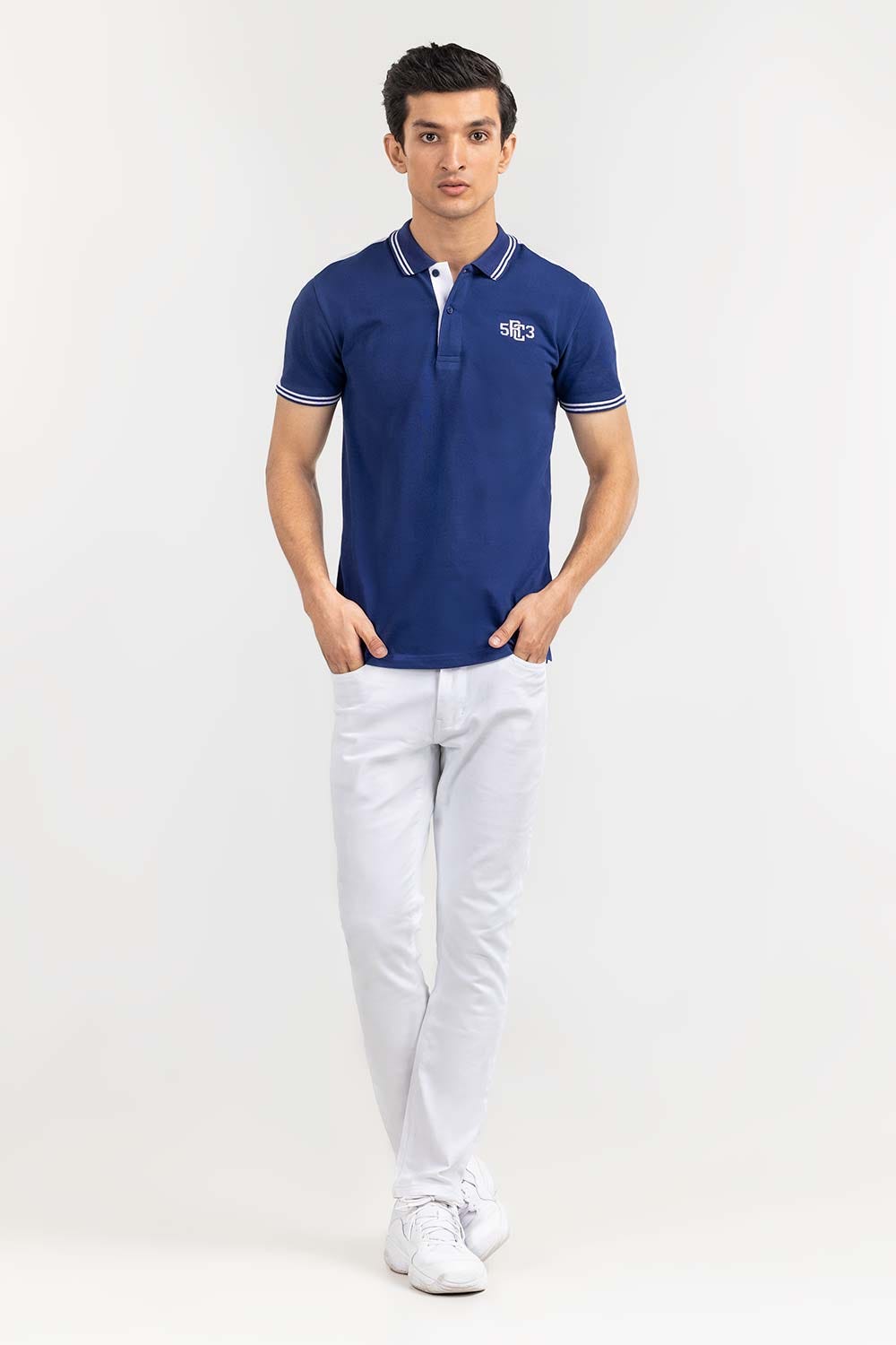 Navy Fashion Polo PS-FPK22-049