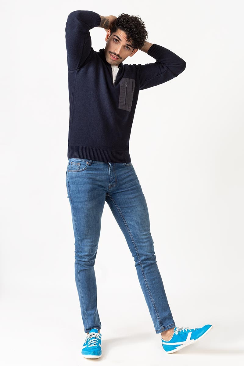 Navy Fashion Sweater - FS-SWT-FD-170-01