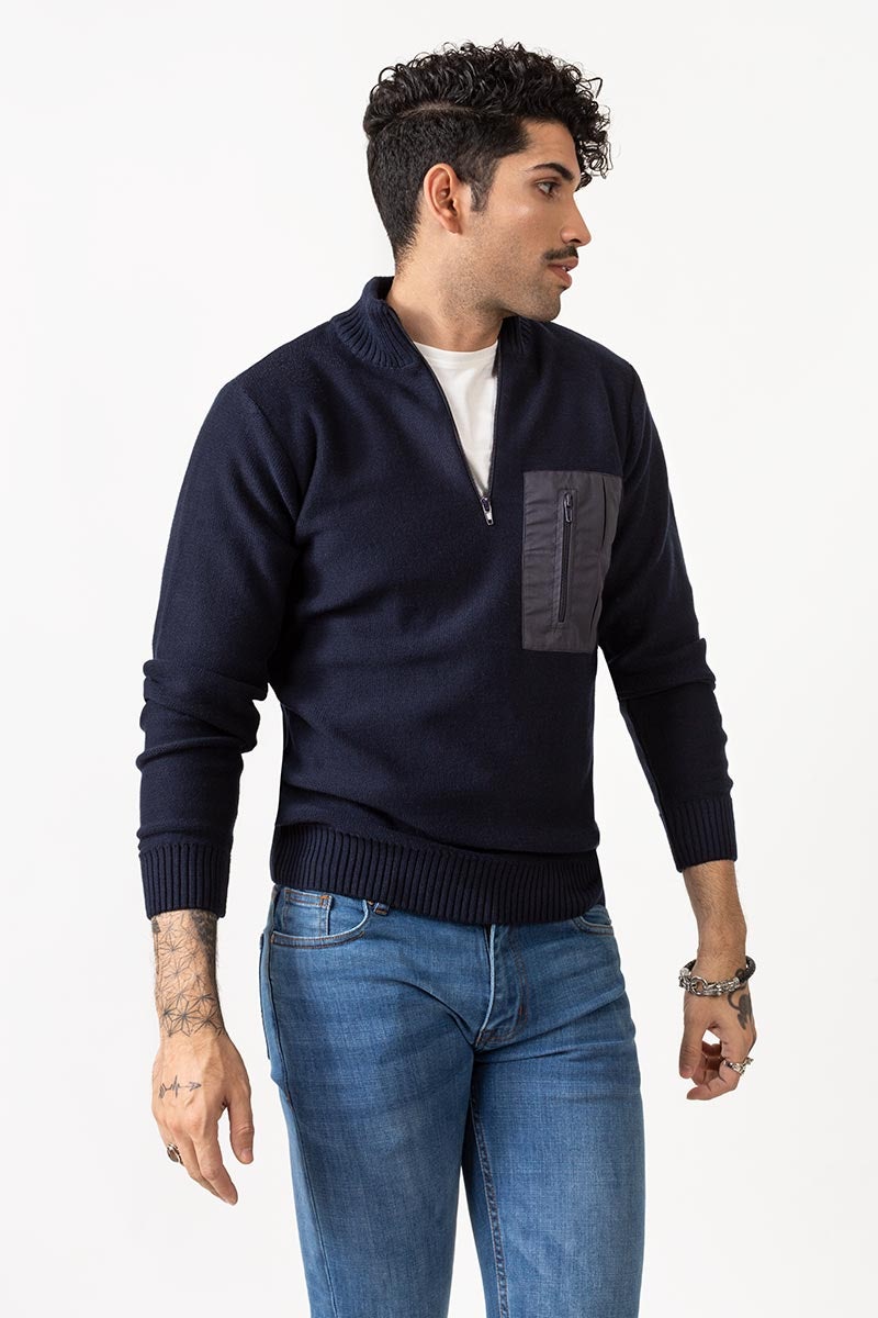 Navy Fashion Sweater - FS-SWT-FD-170-01