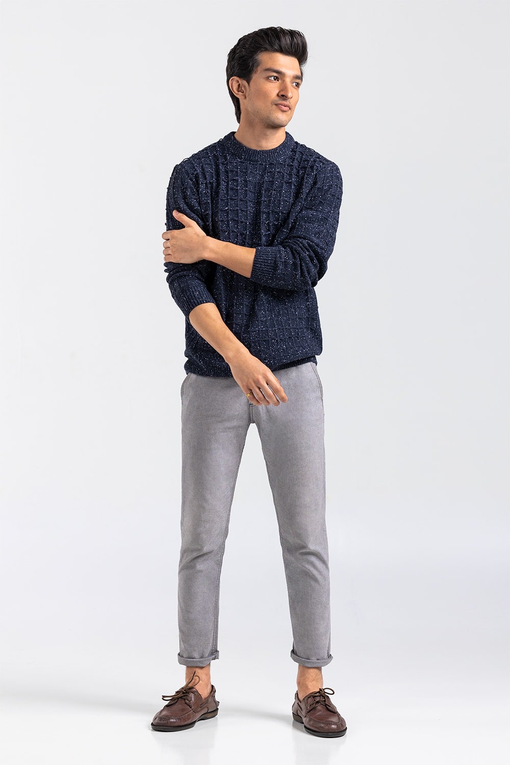 Navy Fashion Sweater FS-SWT-ACR-FD-407-01