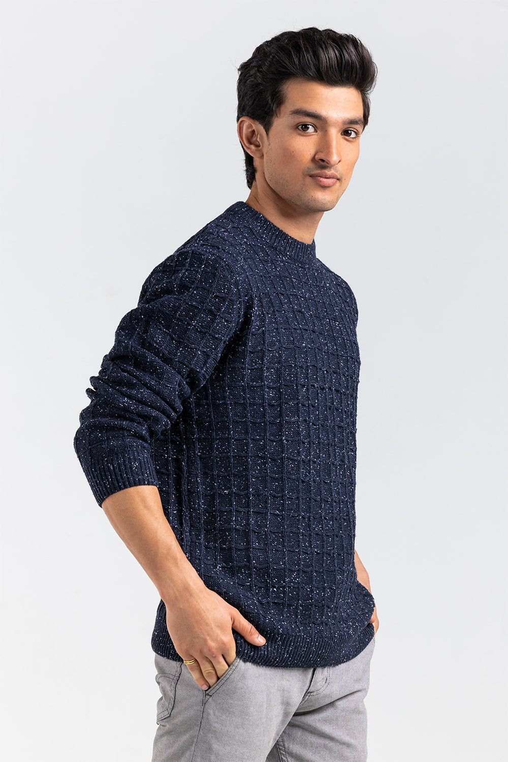 Navy Fashion Sweater FS-SWT-ACR-FD-407-01