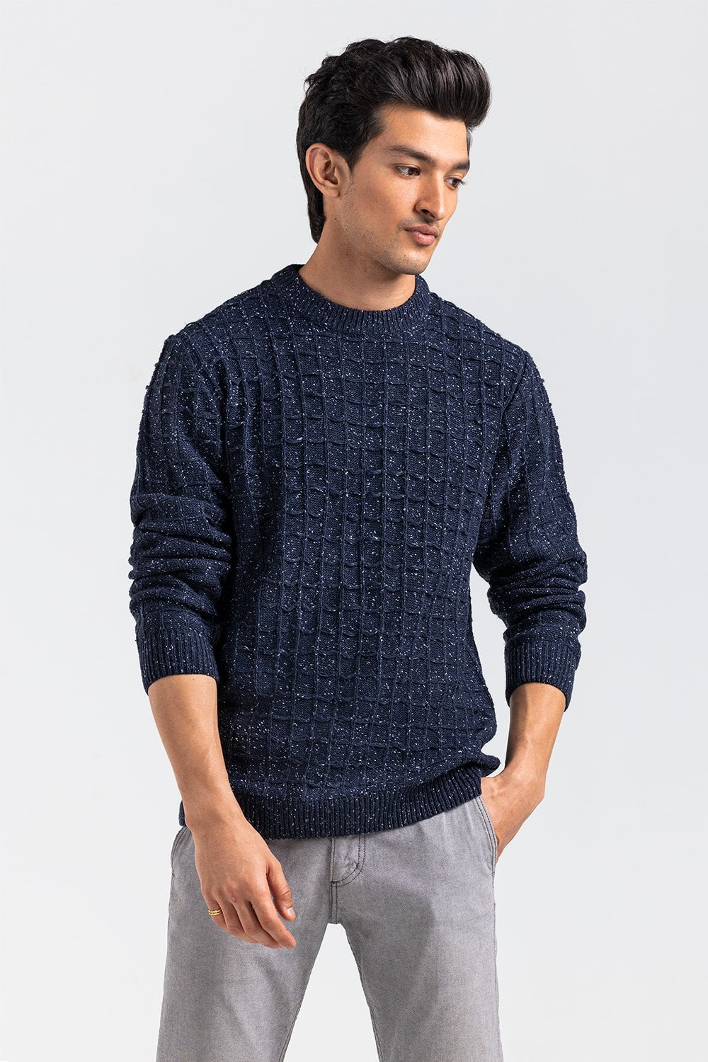 Navy Fashion Sweater FS-SWT-ACR-FD-407-01