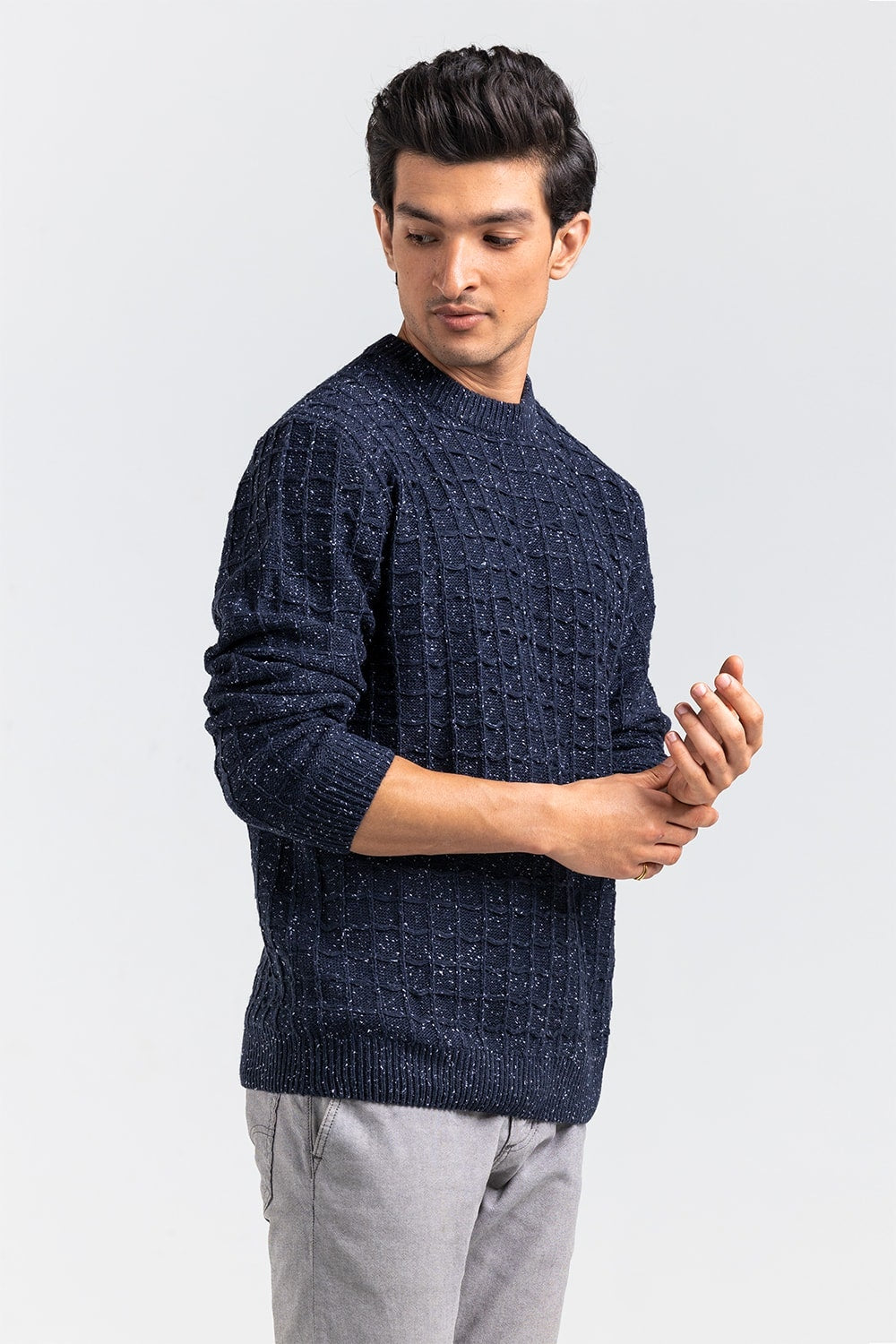 Navy Fashion Sweater FS-SWT-ACR-FD-407-01