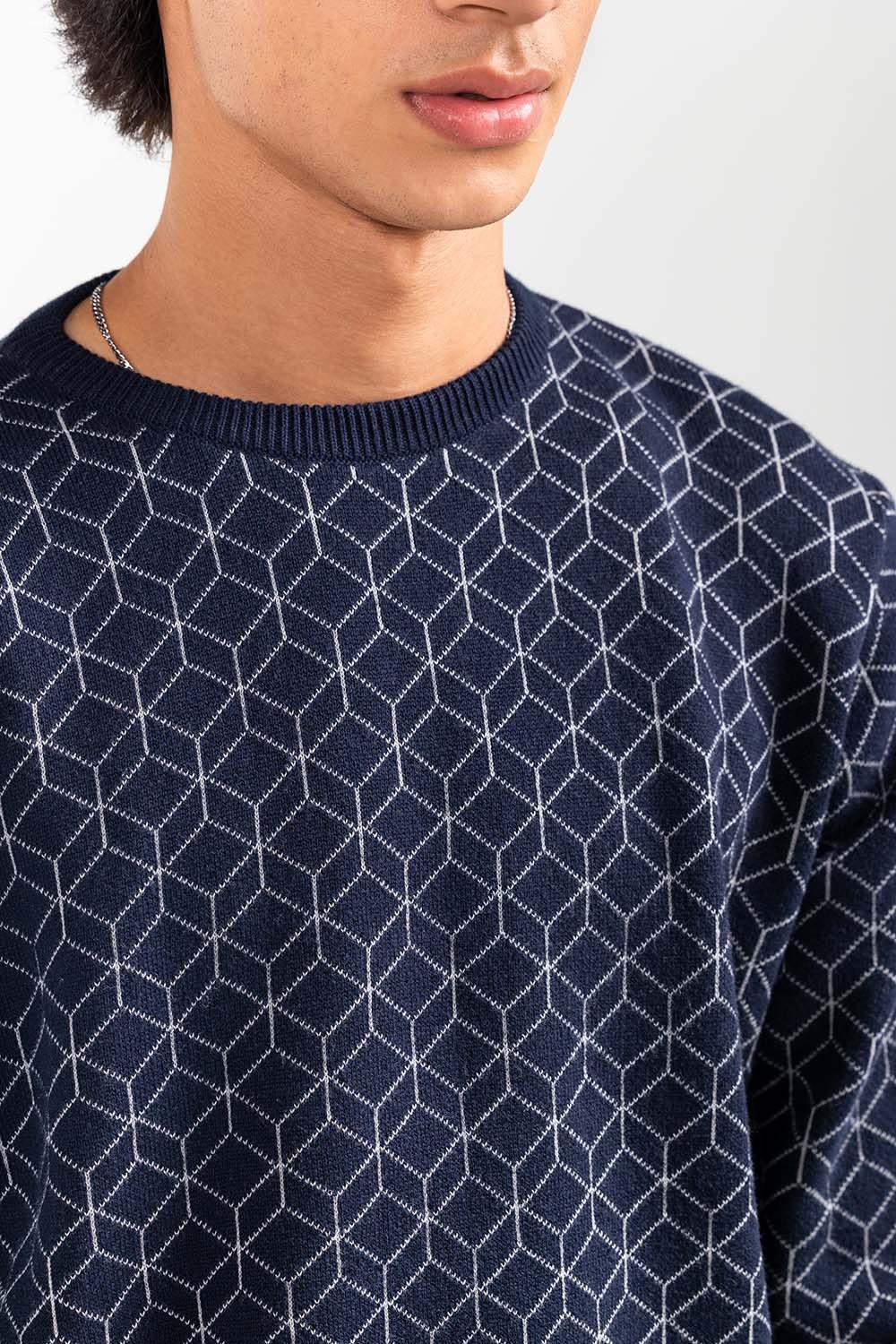 Navy Fashion Sweater FS-SWT-FD-366-01