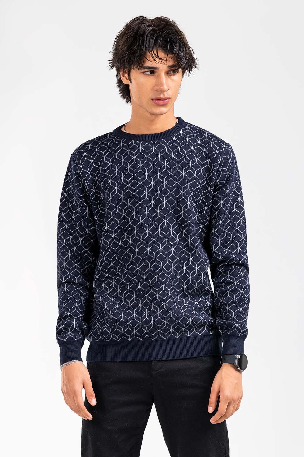 Navy Fashion Sweater FS-SWT-FD-366-01