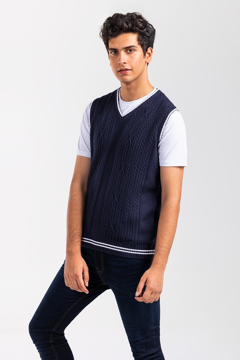 Navy Fashion Sweater SL-SWT-FD-32-01