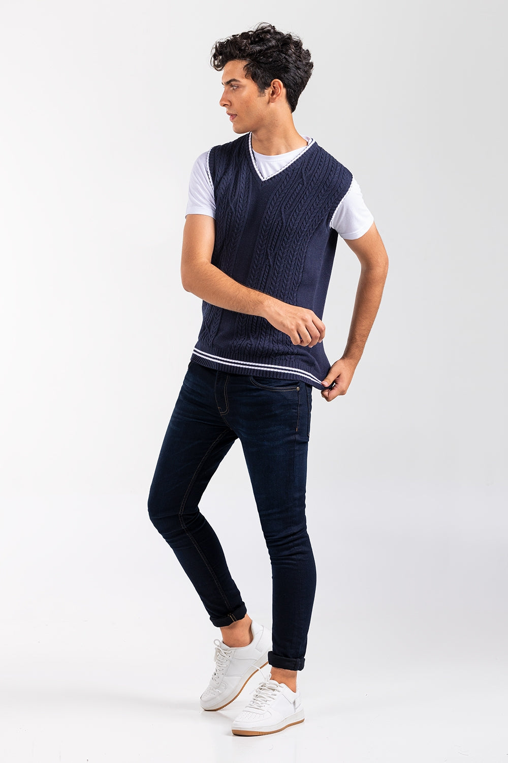 Navy Fashion Sweater SL-SWT-FD-32-01