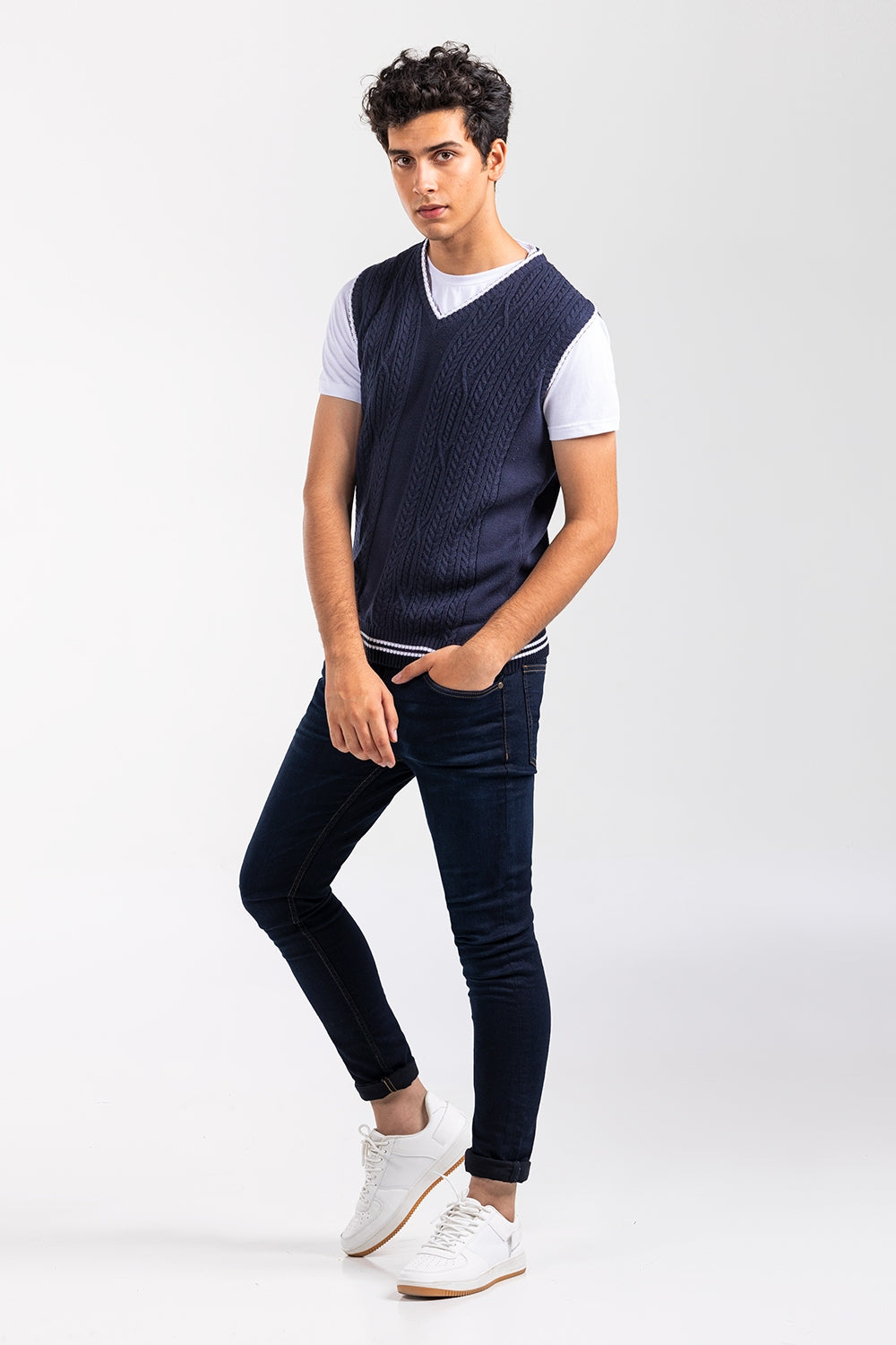 Navy Fashion Sweater SL-SWT-FD-32-01