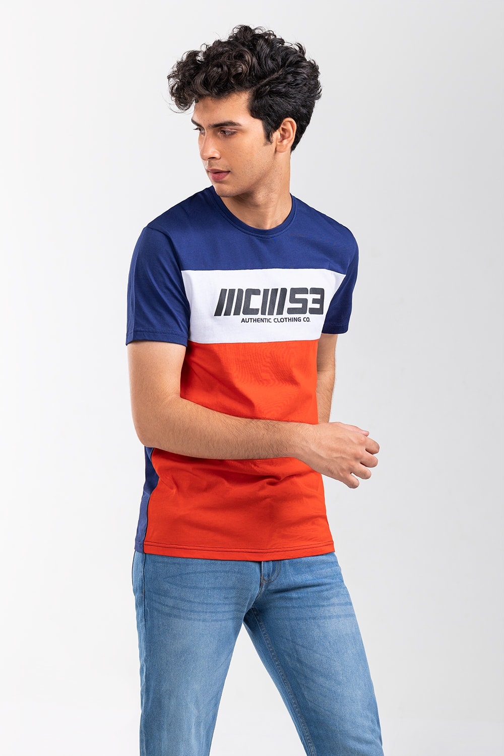 Navy-Red Fashion T-Shirt JGP-URB-D222