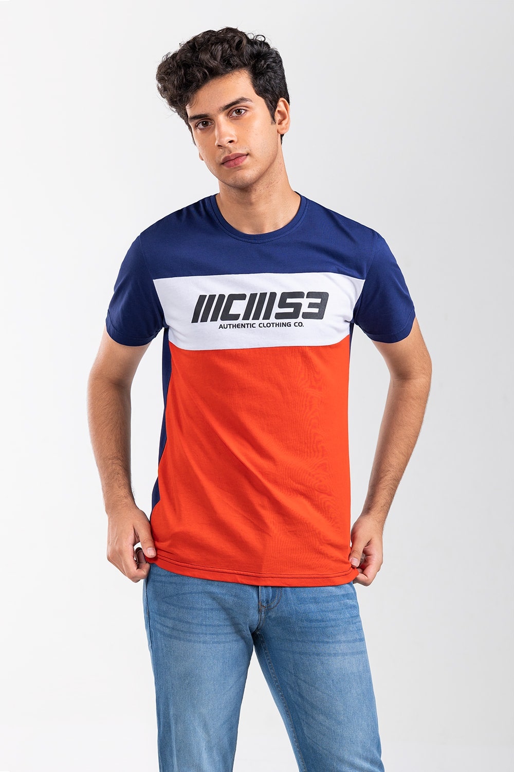 Navy-Red Fashion T-Shirt JGP-URB-D222