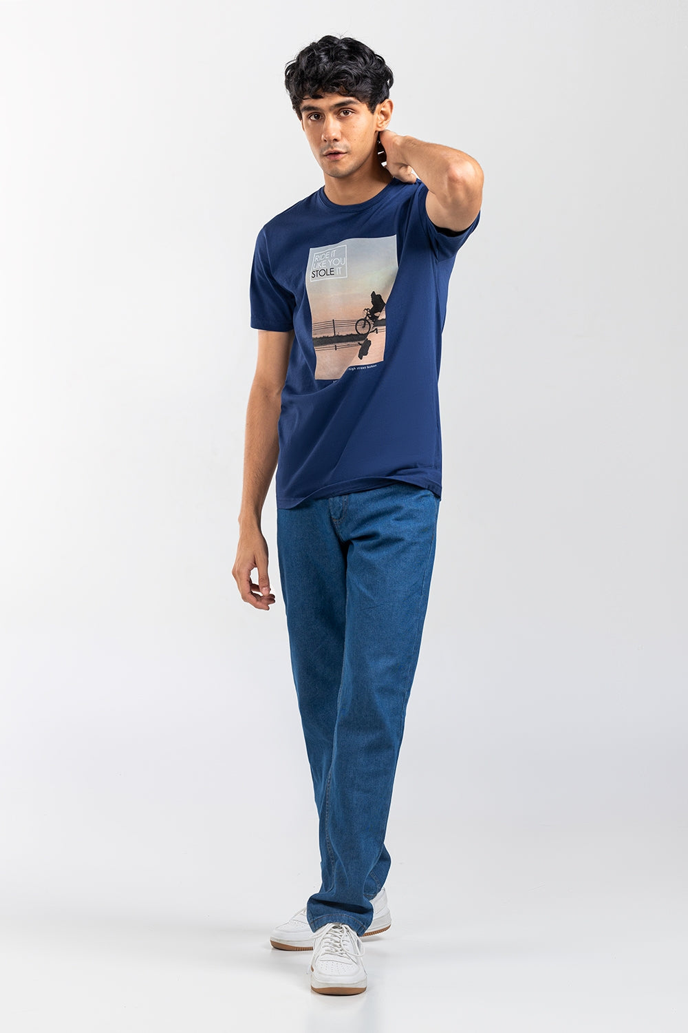 Navy Graphic Tee JGP-URB-D245-01