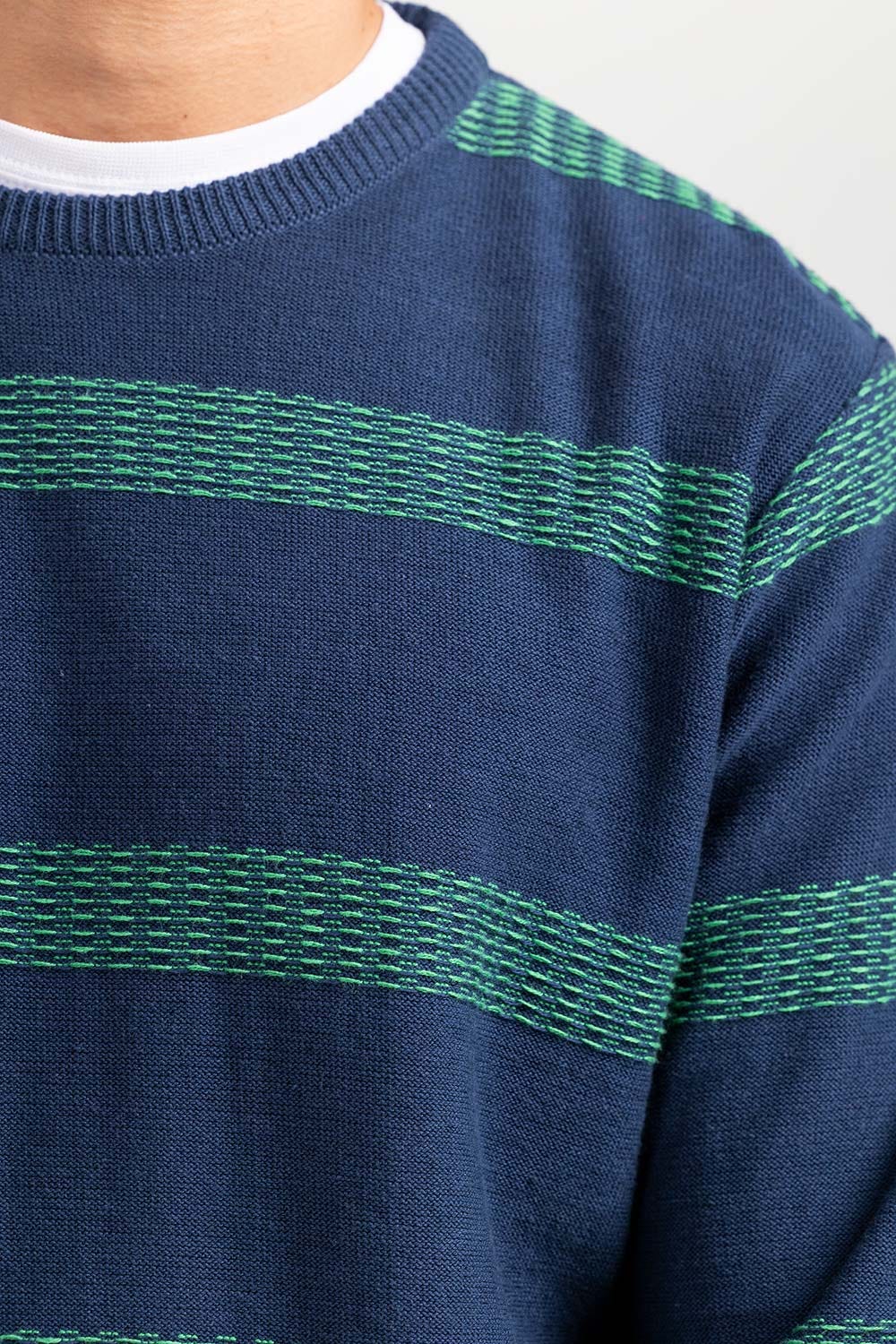Navy Green Fashion Sweater FS-SWT-FD-398-01