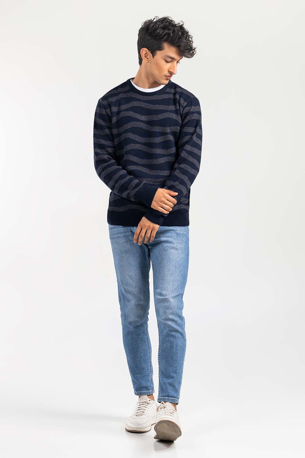 Navy Grey Fashion Sweater FS-SWT-FD-402-01