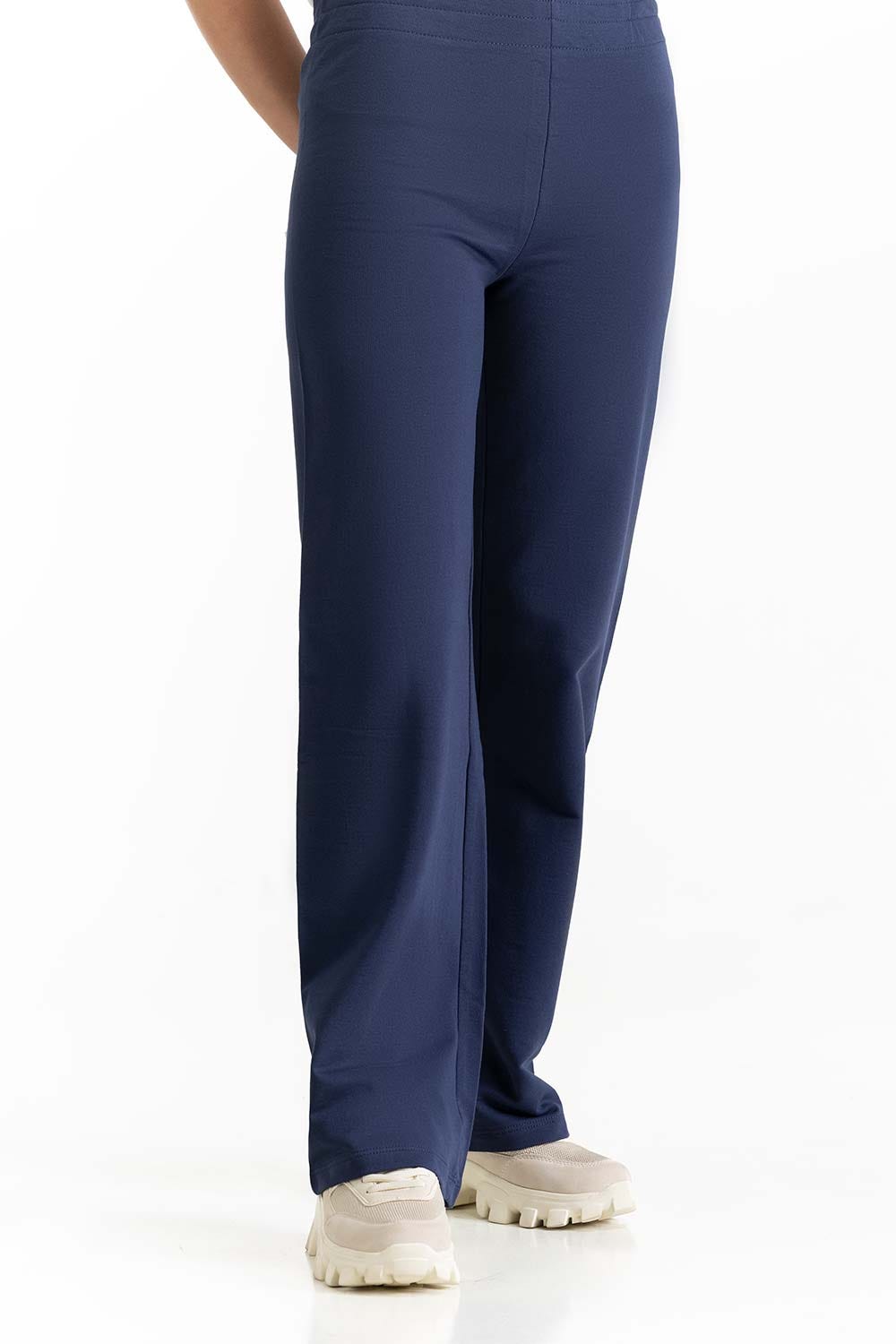 Navy Knit Trouser 231-220-006 D