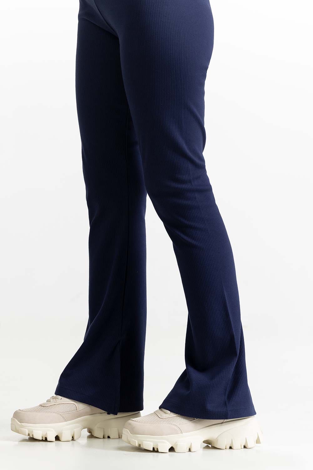 Navy Knit Trouser 231-220-012 D