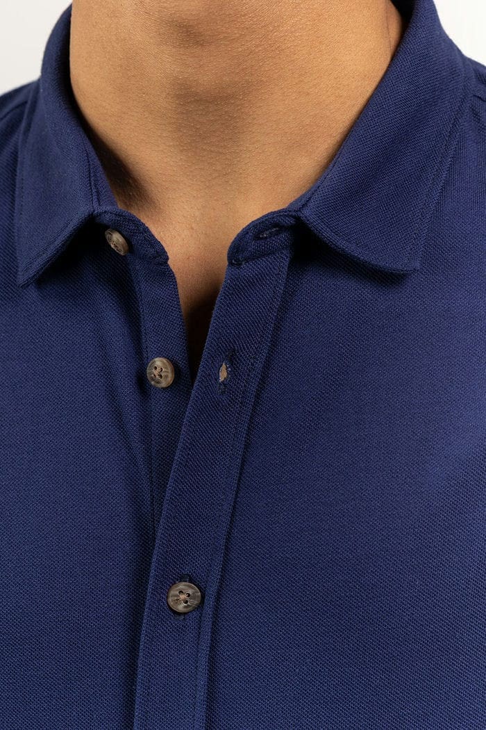 Navy Knitted Casual Shirt HS-CS-KNIT-D14