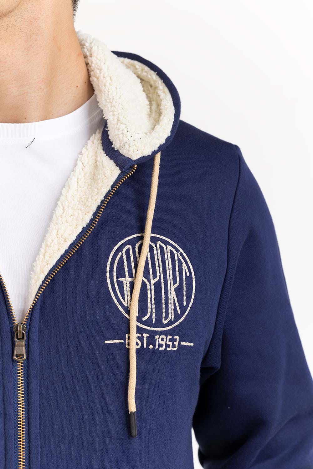 Navy Knitted Jacket JKT-KNTHZ22-046