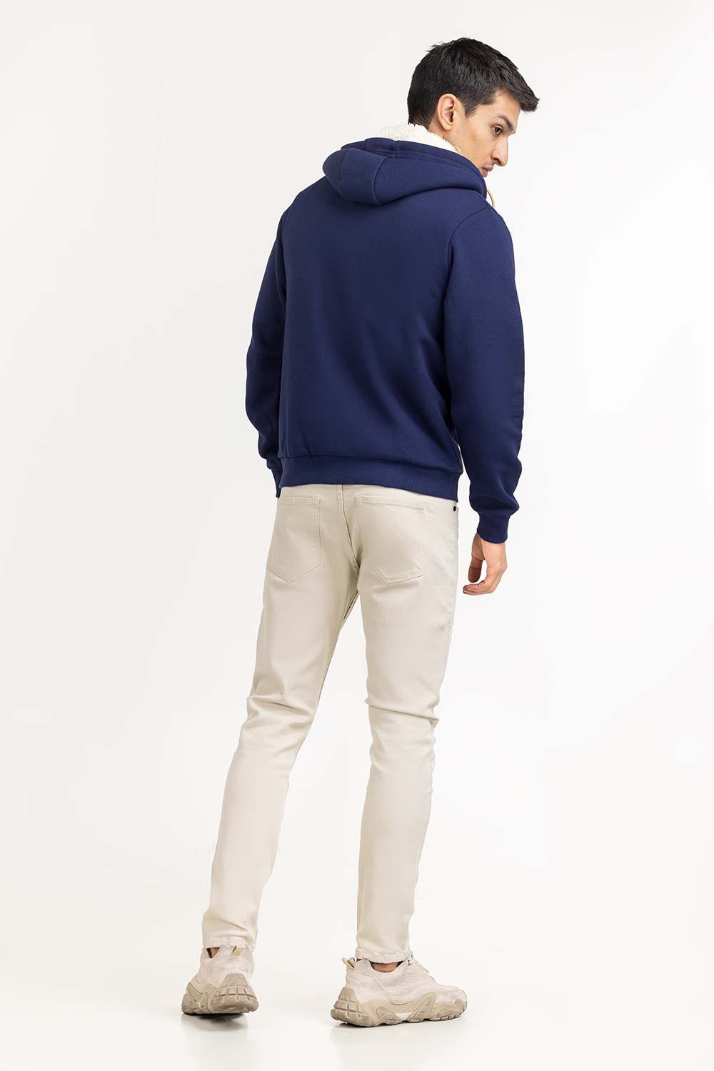 Navy Knitted Jacket JKT-KNTHZ22-046