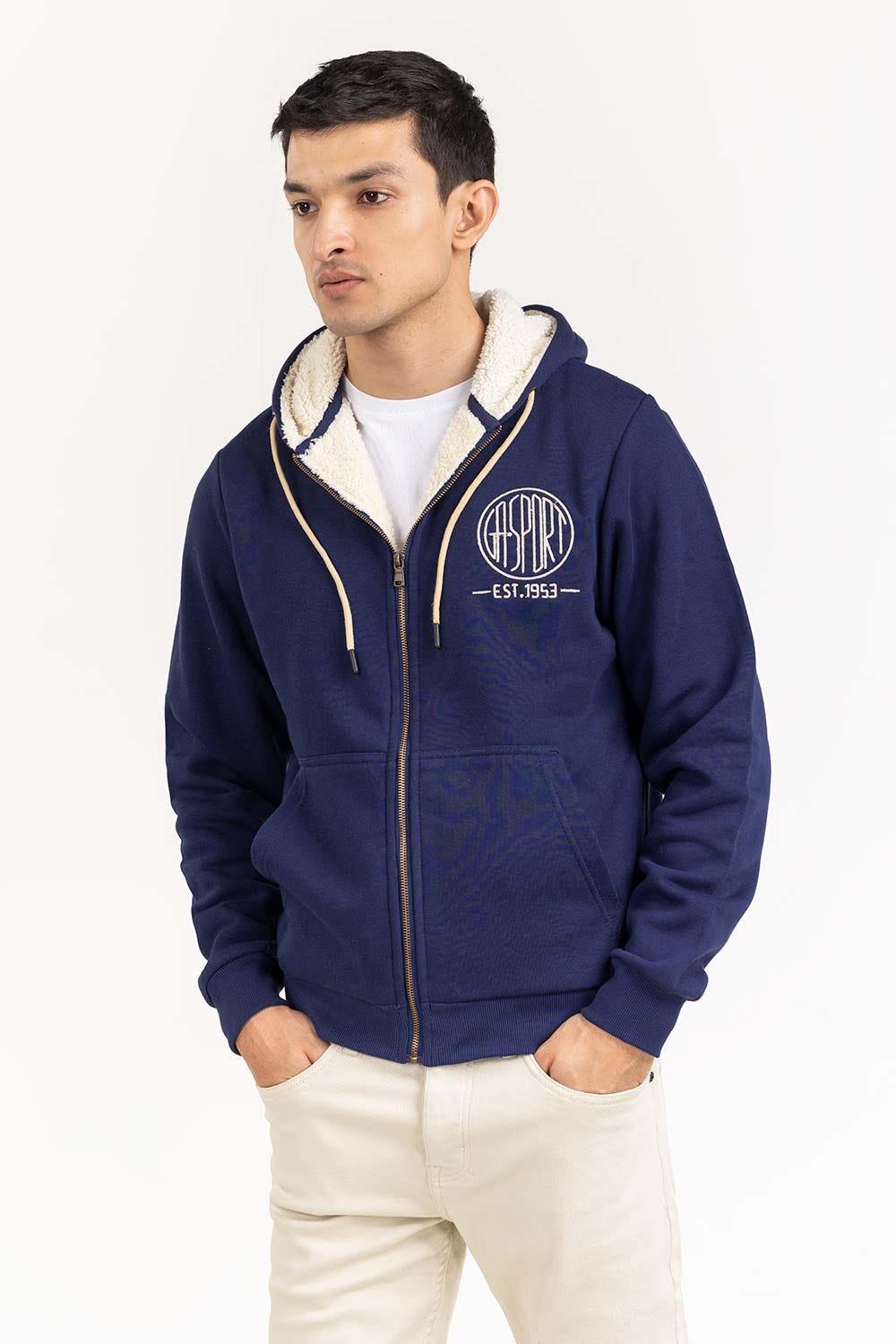 Navy Knitted Jacket JKT-KNTHZ22-046