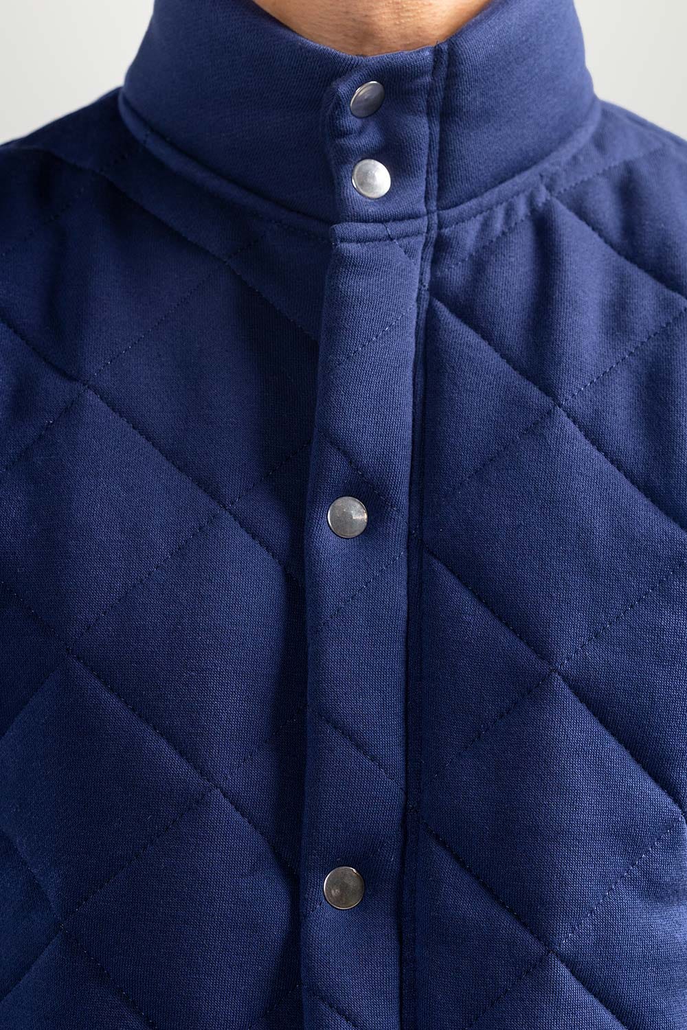 Navy Mock Neck Vest Jacket JKT-MNV-D27-01