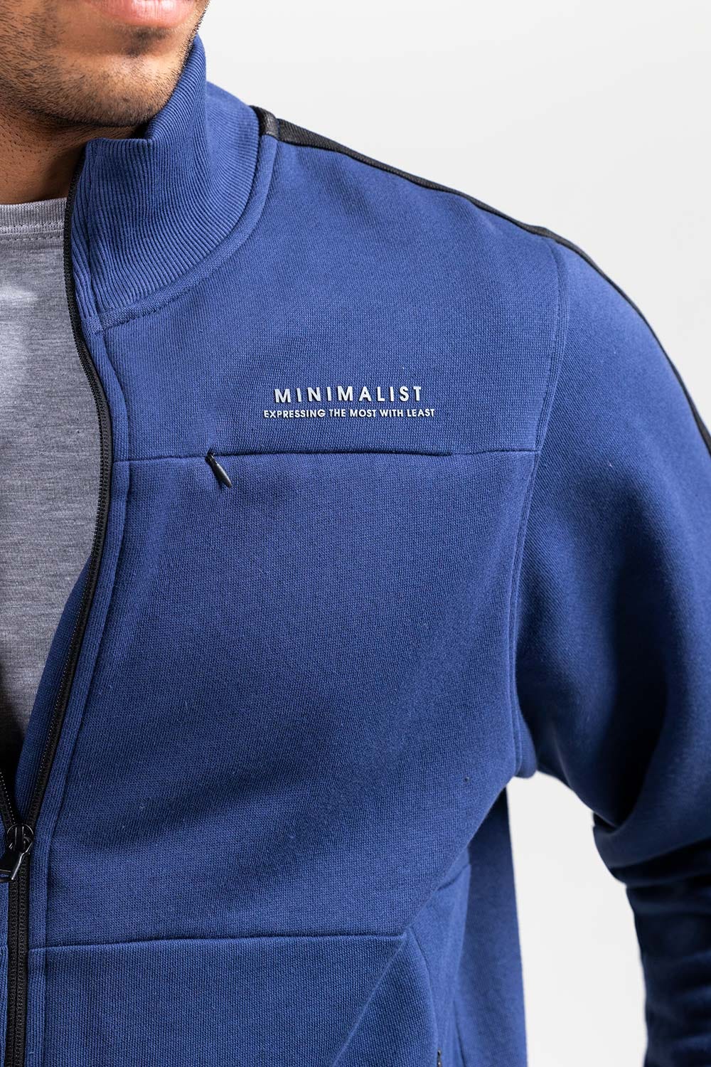 Navy Mock Neck Zipper Jacket JKT-MNZ-76-02