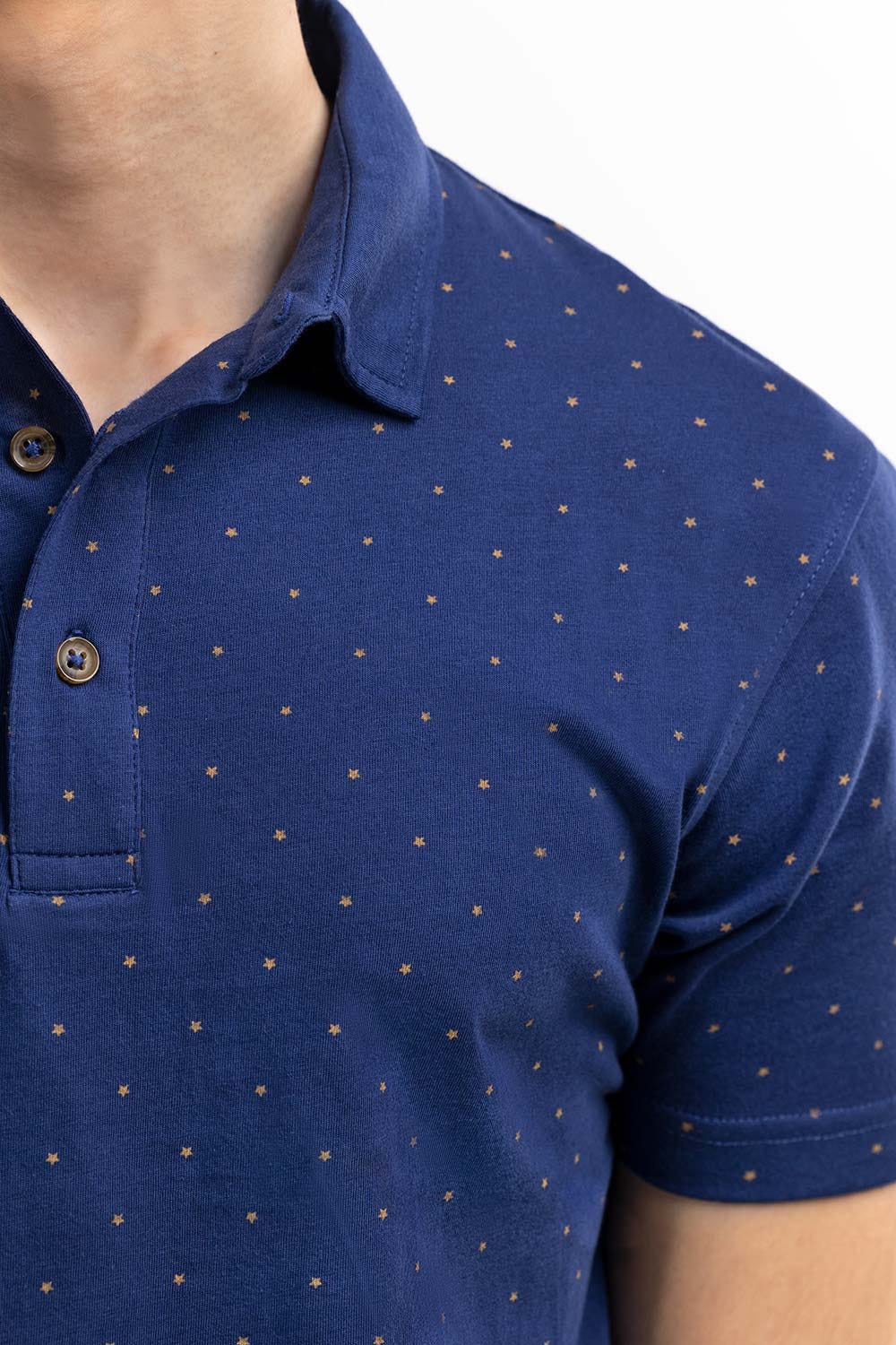 Navy Printed Polo SJP-PRINT-D01