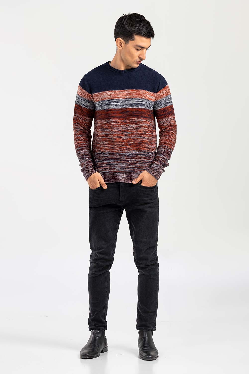 Navy Rust Fashion Sweater FS-SWT-FD-381-01