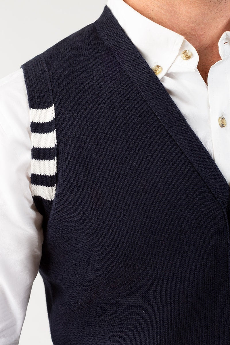 Navy Sleeveless Sweater SL-SWT-FD-22-01