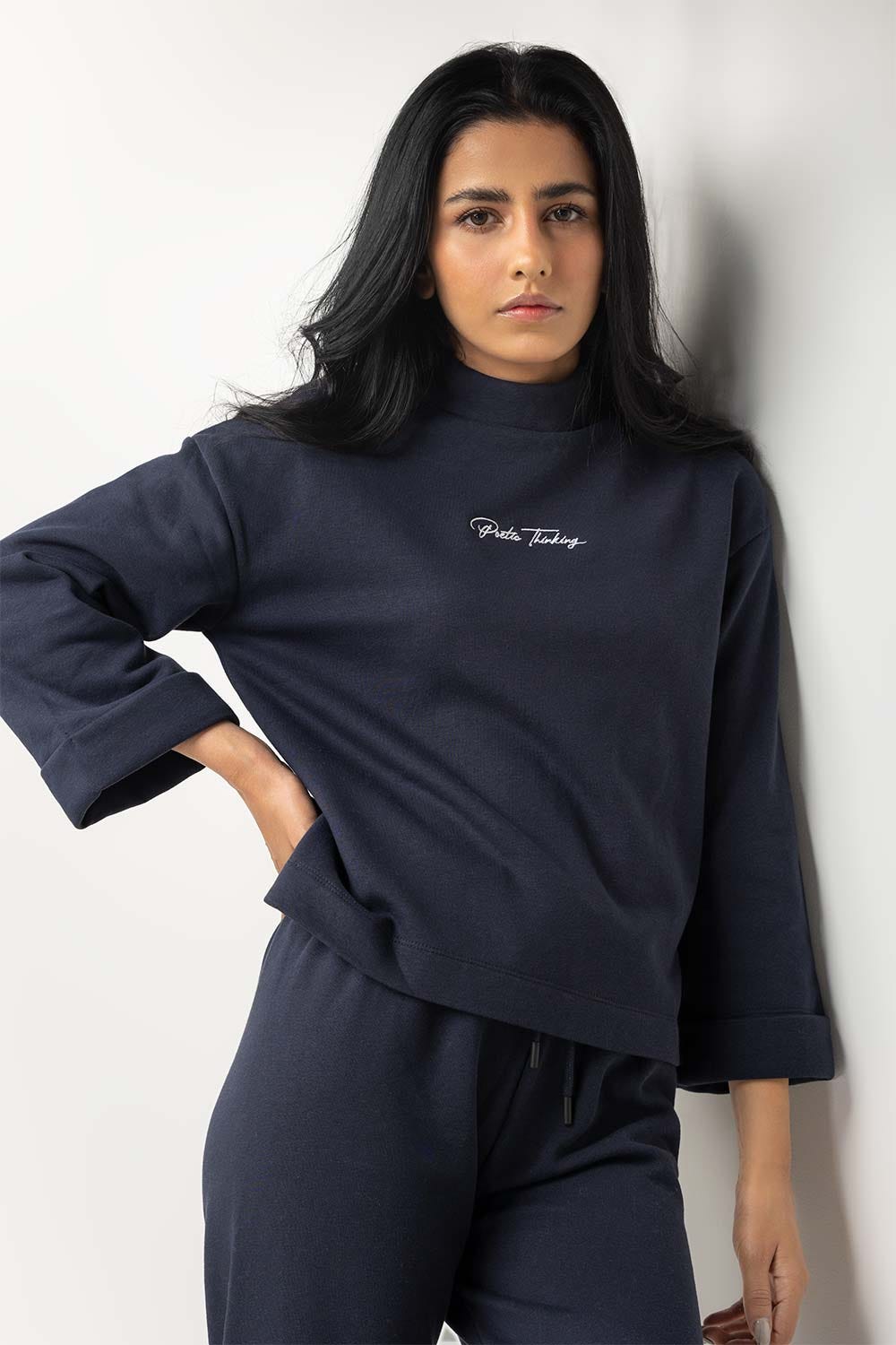 Navy Sweatshirt 224-212-065