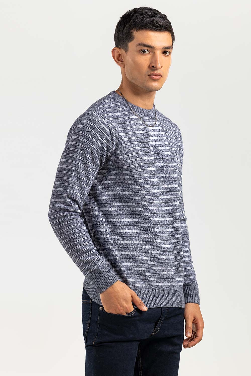 Navy White Fashion Sweater FS-SWT-FD-345-01