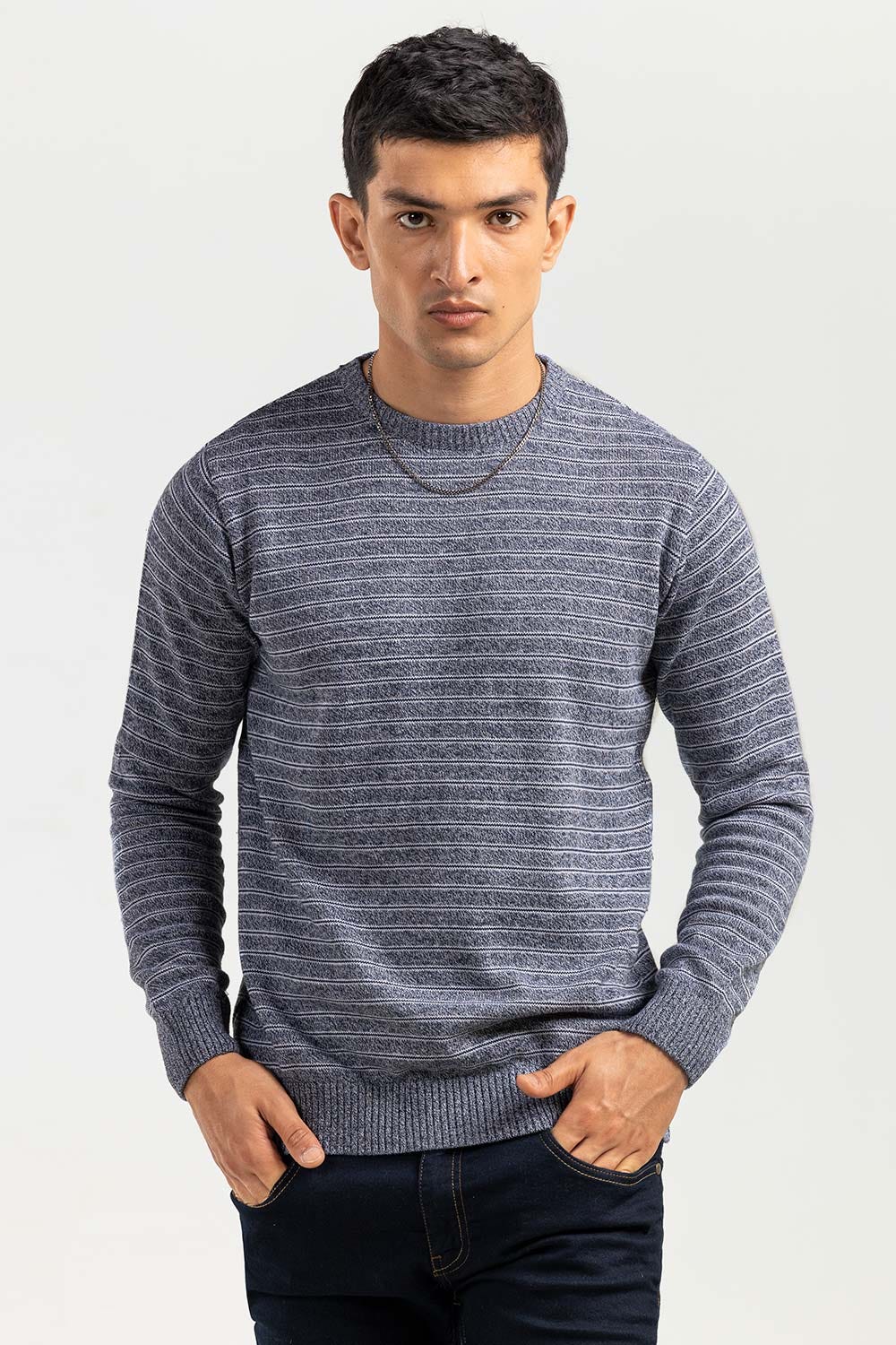 Navy White Fashion Sweater FS-SWT-FD-345-01