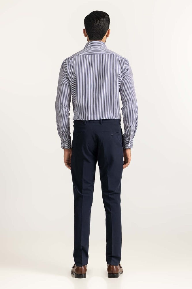 Navy White Stripe Formal Shirt MN-FS-PD24-032