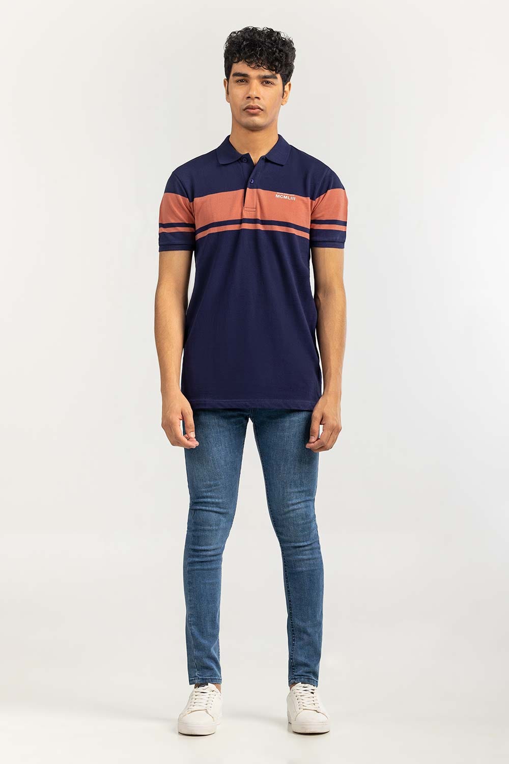 Navy Yarn Dyed  Polo PKP-YD-D78