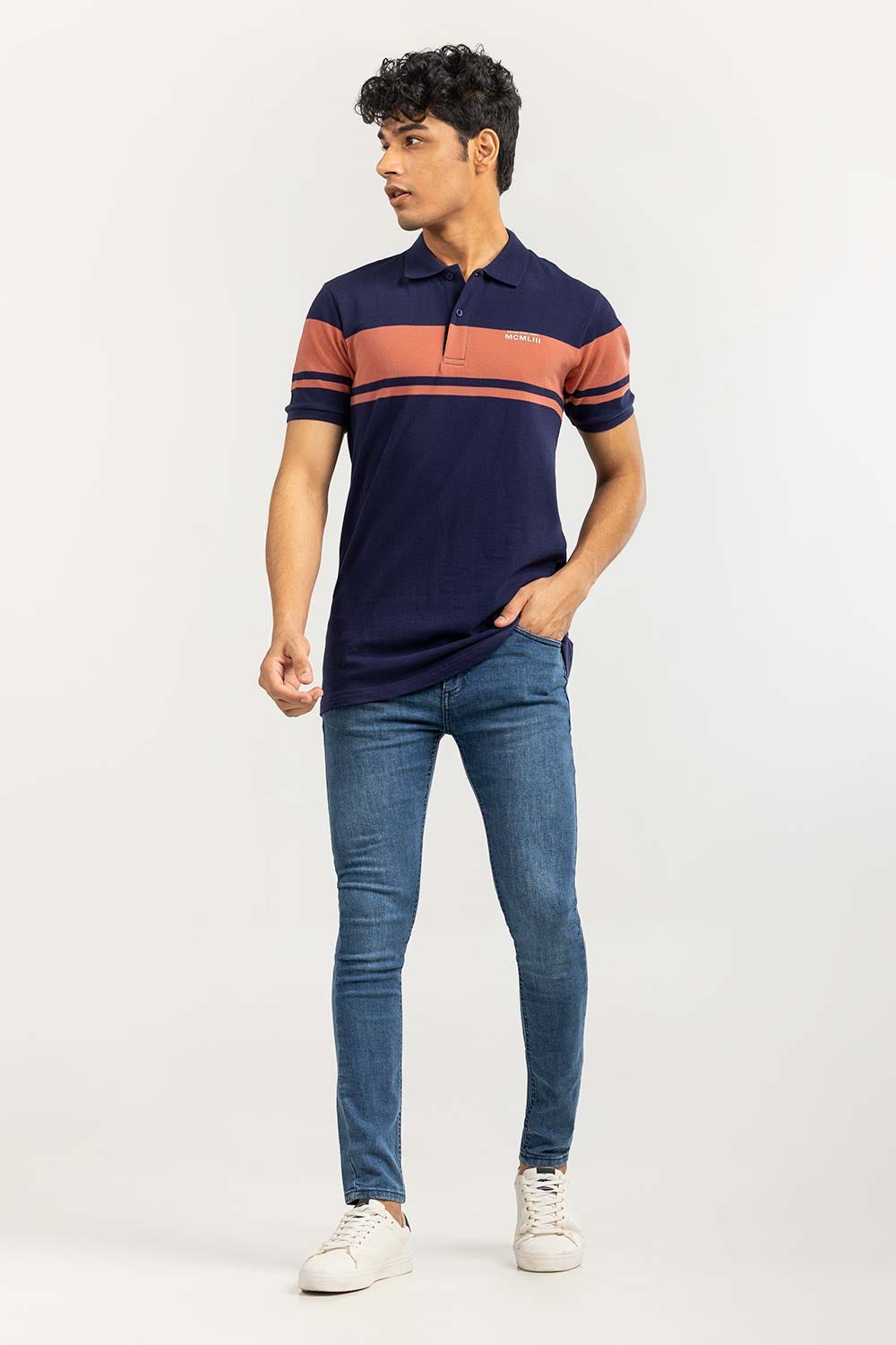 Navy Yarn Dyed  Polo PKP-YD-D78