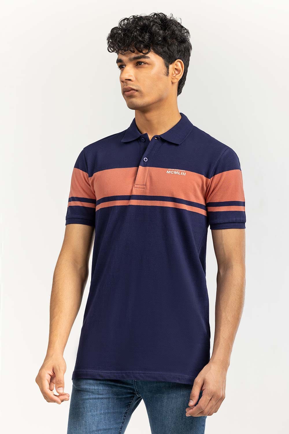 Navy Yarn Dyed  Polo PKP-YD-D78
