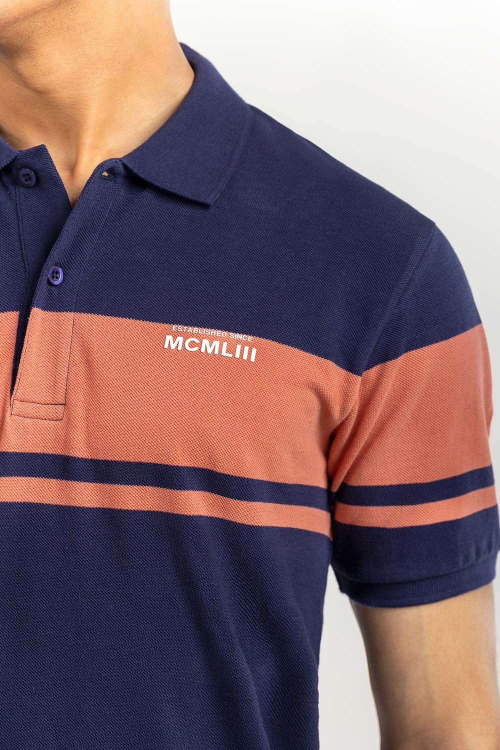 Navy Yarn Dyed  Polo PKP-YD-D78